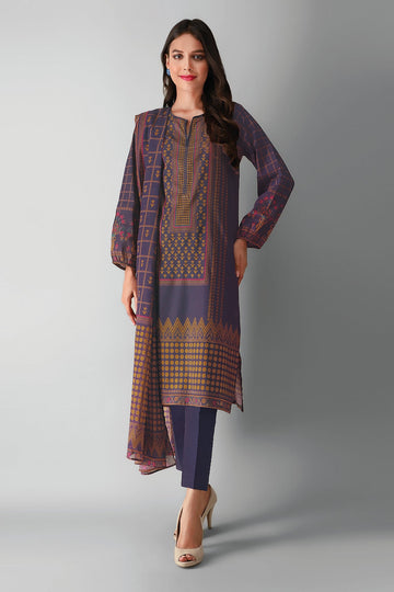 A210536 Blue Khaadi Autumn Collection 2021
